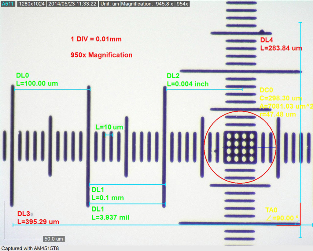 Measuring with a Microscope - Dino-Lite — Microscopes.com.au