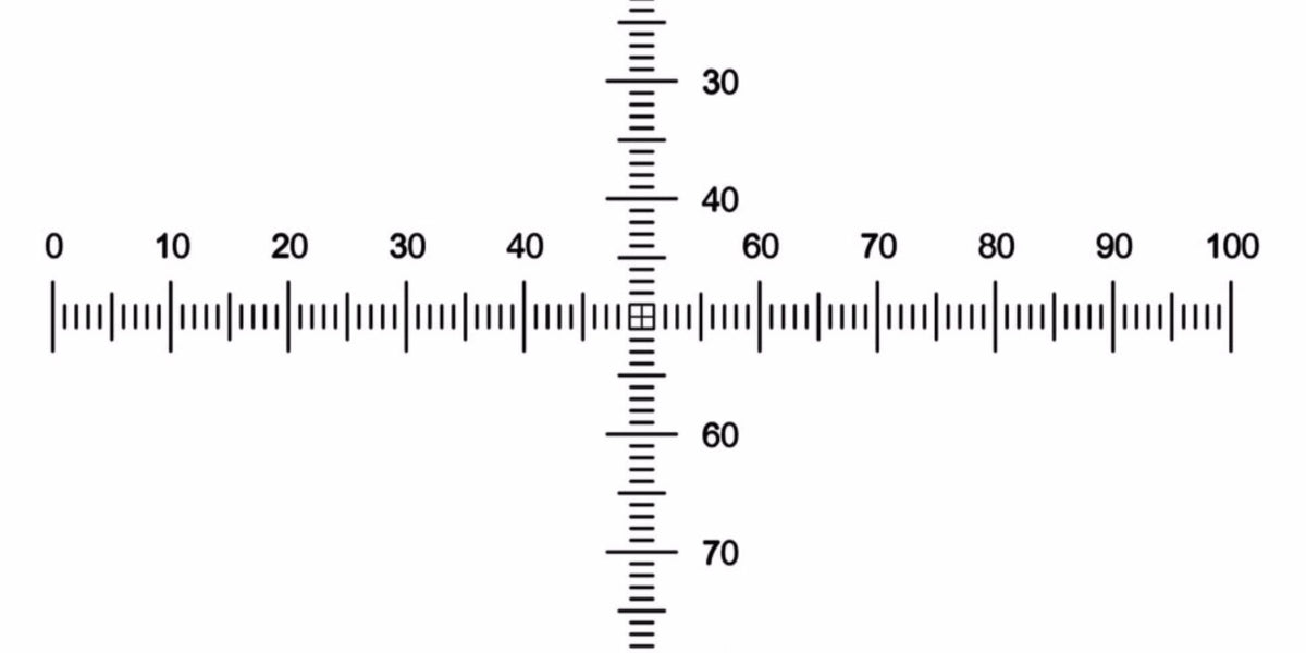 Reticle Sample How to use eyepiece micrometers and reticles — Microscopes.com.au