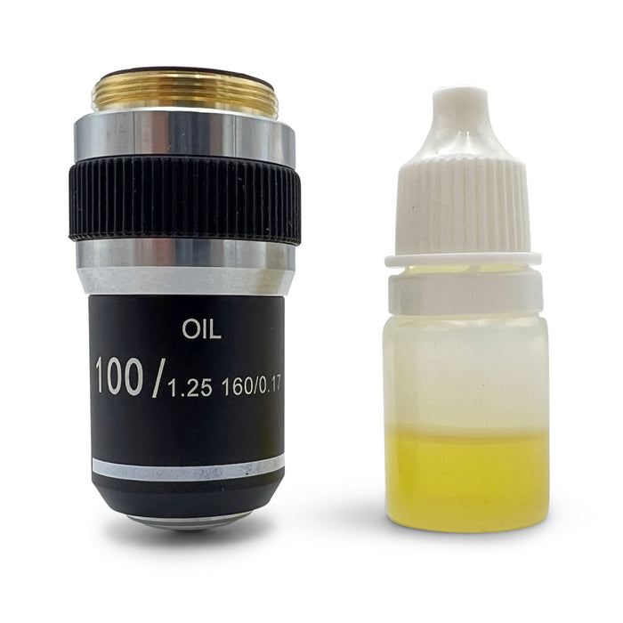 AmScope 60X Plan Achromatic Microscope Objective Lens With Spring-Loaded Nosecone