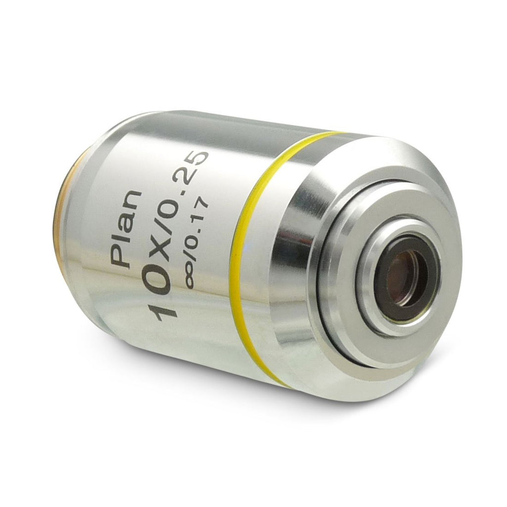 10X Infinity Corrected Plan Microscope Objective Lens — Microscopes.com.au