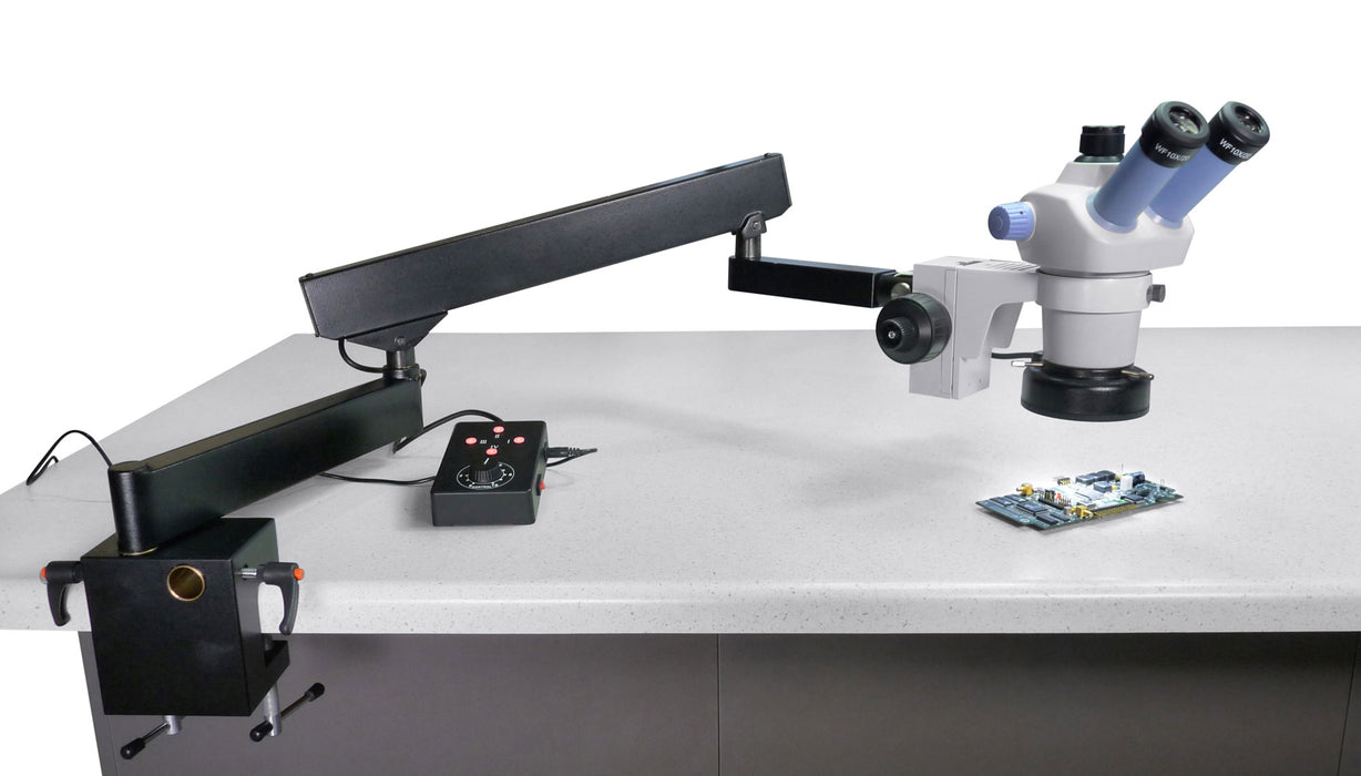 Stereo Microscope with Articulating Flexible Arm
